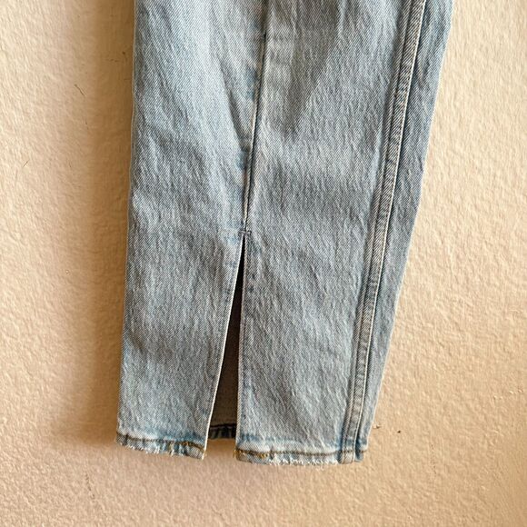 ABERCROMBIE & FITCH The 90s Straight Ultra High Rise Split Hem Jeans Womens 2/26 - Picture 6 of 6